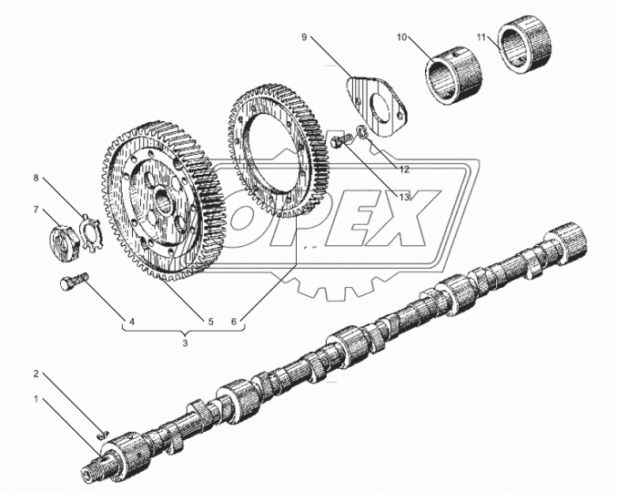 310110-П2 Болт С/И М10х25х1 Р=20 К=17; каленый, крепления шестерни распредвала ЯМЗ-236НЕ ЯМЗ